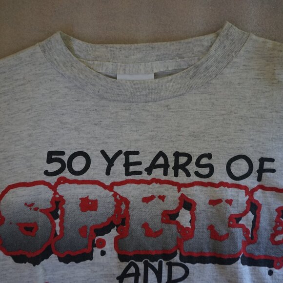 Vintage Checkered Flag NASCAR 50 Years of Speed and Thunder Men's Large T-Shirt - Picture 5 of 15